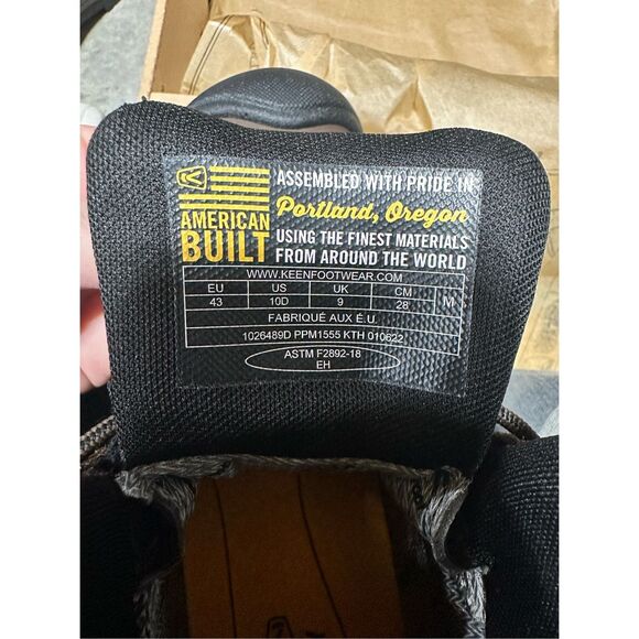 KEEN Independence 6" Waterproof Work Boots Dark Earth Black Men's 10 - Picture 7 of 7